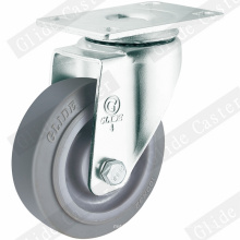 Medium Duty TPR Double Bearing Swivel Wheel Caster (Gray) G3302